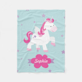 Personlig Magic Unicorn Fleece Blanket