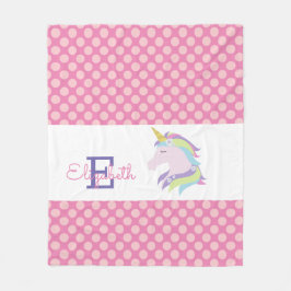 Personlig Magic Unicorn Fleecefilt