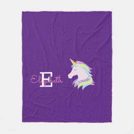 Personlig Magic Unicorn Fleecefilt