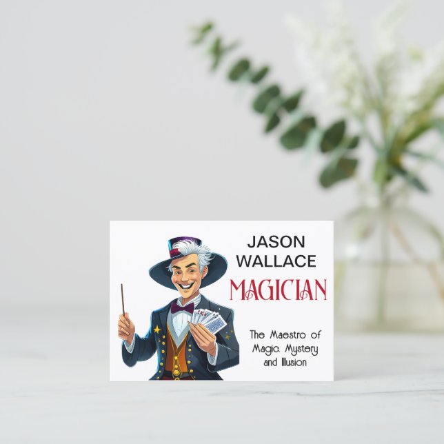 Personlig Magicians Affärskort Visitkort (Stående Fram)