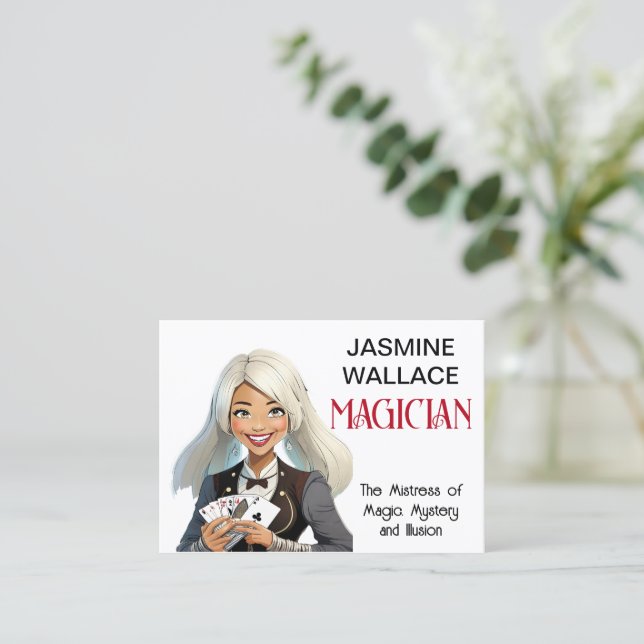 Personlig Magicians Affärskort Visitkort (Stående Fram)