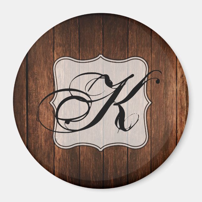 Personlig Magnet Barn Wood Land Rustic (Framsidan)