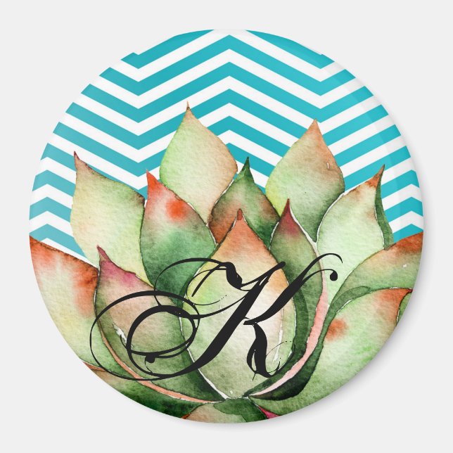 Personlig Magnet Boho Cacti Cactus Succulent (Framsidan)