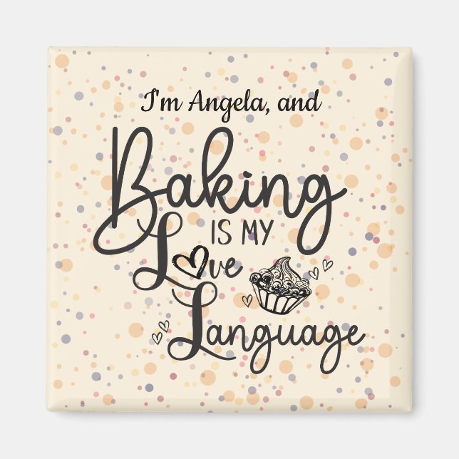 Personlig Magnet för Baking- i Kärlek (Framsidan)