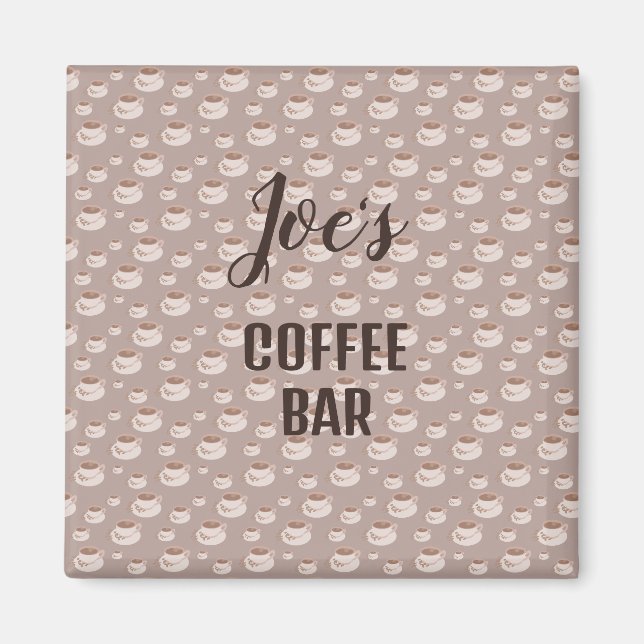 Personlig Magnet för Kaffe Bar Station (Framsidan)