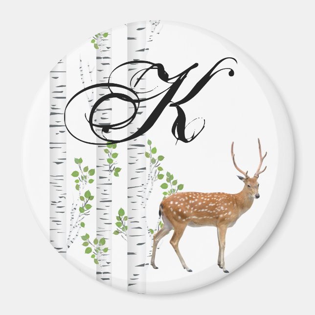 Personlig Magnet Hjort Doe Buck Forest Woodland (Framsidan)