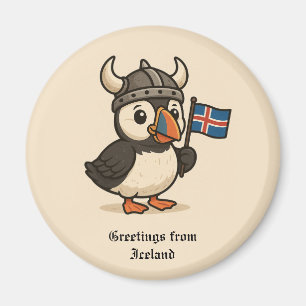 Personlig magnet - Island puffin