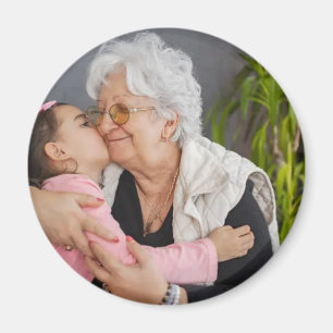 Personlig magnet med alla barnbarnsbilder till mor