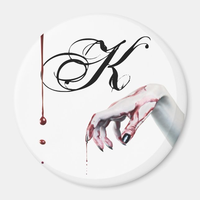 Personlig Magnet zombie Blodryp vampyr Goth (Framsidan)