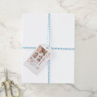 Personlig Magnetisk Julkort för Babyns Första Jul Presentetikett