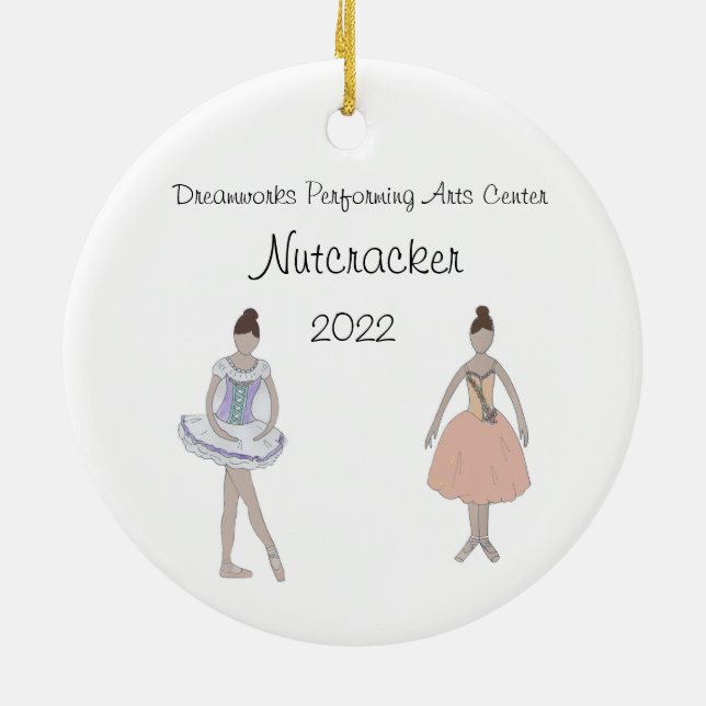 Personlig Maid/Flower/Marzipan Nutcracker Julgransprydnad Keramik (Baksidan)