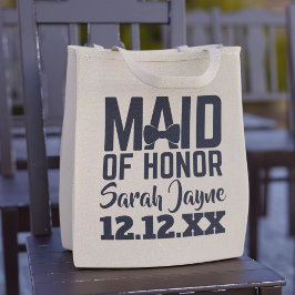 Personlig Maid of honor Bachelorette Bröllop Tygkasse