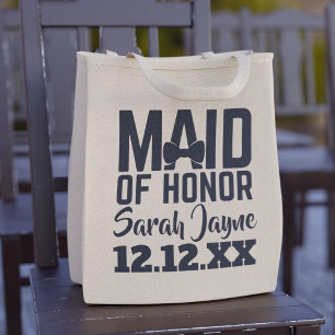 Personlig Maid of honor Bachelorette Bröllop Tygkasse
