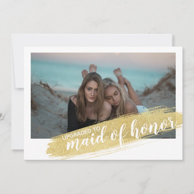 [Personlig] Maid of honor Frieri fotokort Inbjudningar (Framsida)