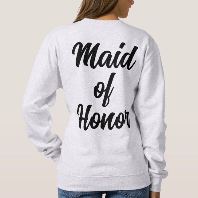 Personlig Maid of honor Gift Bridesmaid Anpassning T Shirt (Baksida)