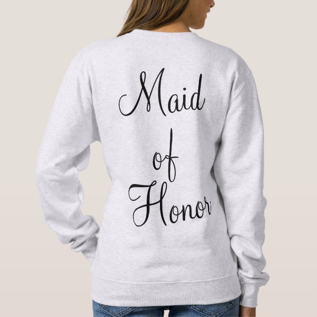 Personlig Maid of honor Gift Bridesmaid Anpassning T Shirt (Baksida)