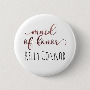 PERSONLIG MAID OF HONOR RO GULD GLITTER 1 KNAPP