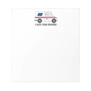 Personlig Mailman Mail Carrier Lastbil Anteckningsblock