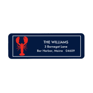 Personlig Maine Lobster Adress Returadress Etikett