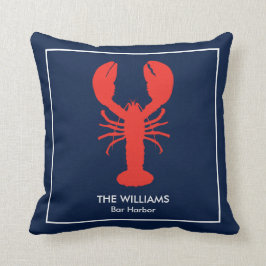 Personlig Maine Red Lobster Kudde
