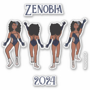Personlig Majorette / Dancer Stickers Indigo #1 Klistermärken