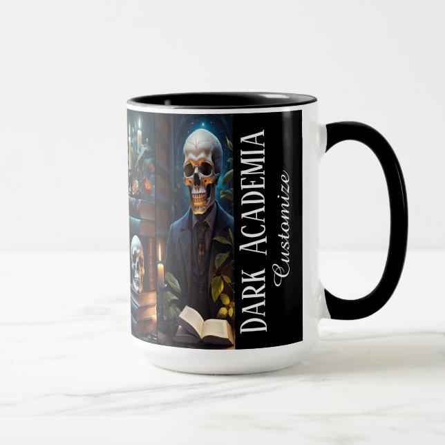 Personlig makaber bibliotek Dark Academia Mugg (Höger)
