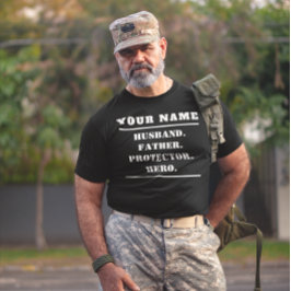 Personlig Make Far Protector Hero T Shirt