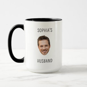 Personlig Make Gift Fiancé Photo Ansikte Gift Mugg