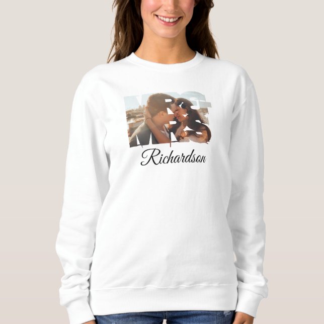 Personlig Make och frun Honeymoon Gift Idea T Shirt (Framsida)