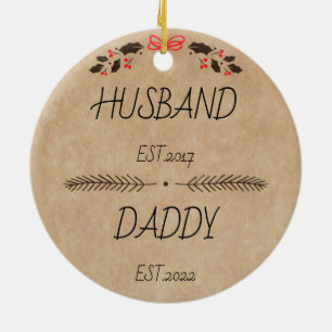 Personlig Make pappa - New pappa Gift  Julgransprydnad Keramik