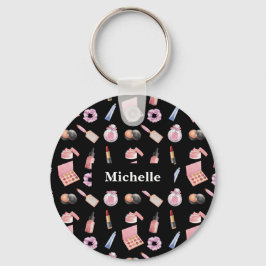 Personlig Makeup Cosmetics Mönster Cosmetology Nyckelring