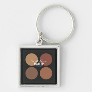 Personlig Makeup Palette Gift Bag Stuffers Keyc Fyrkantig Silverfärgad Nyckelring
