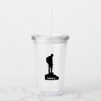 Personlig Male Hiker Acrylic Tumbler