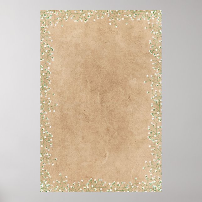 Personlig mall för Bröllop Boho med Brudslöja Poster (Framsidan)