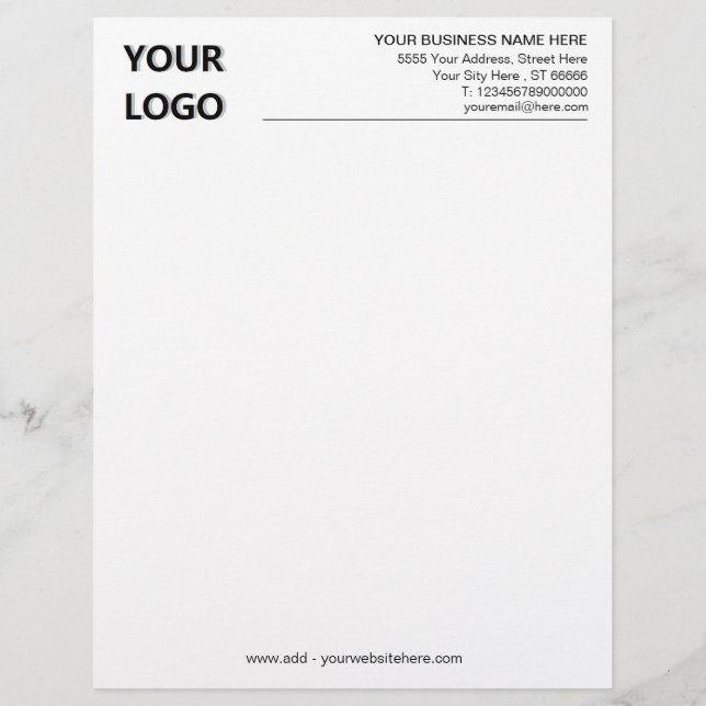 Personlig mallen Business Letterhead Brevhuvud (Framsida)