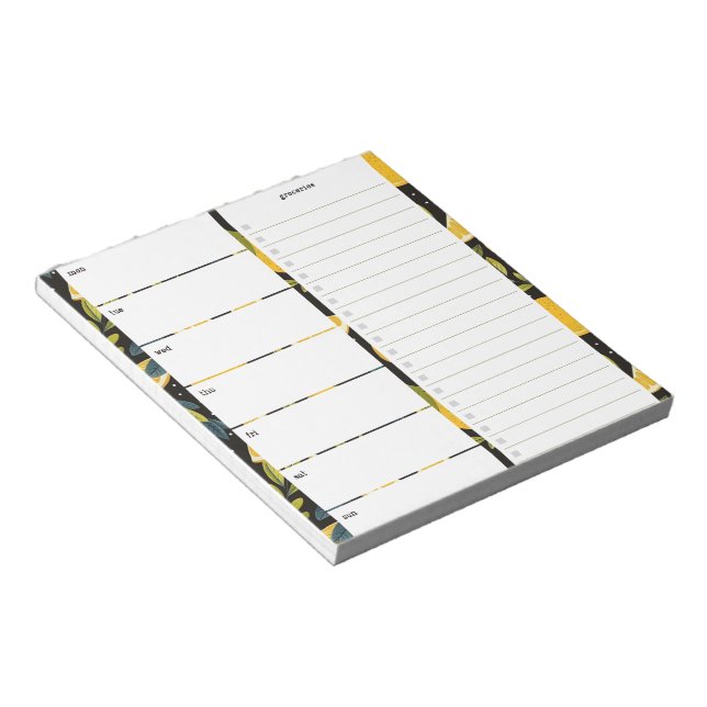 Personlig måltider med Fruit Mönster Anteckningsblock (Vinklad)