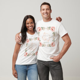 Personlig Mama Cat & Kitten Blommig Mors Dag T Shirt