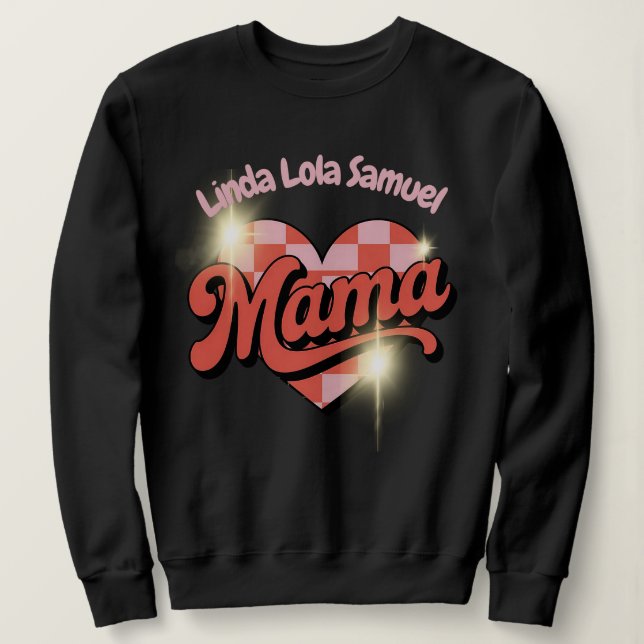 Personlig Mama sweatshirt  T Shirt (Design framsida)