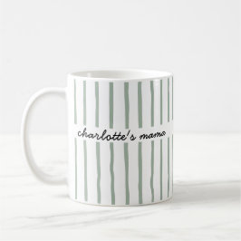 Personlig Mamma Anpassad Barns Namn Randig Present Kaffemugg