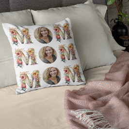 Personlig MAMMA blommor Mors dag Photo Kudde