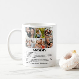 Personlig Mamma Definition 6 Fotokollage Kaffemugg