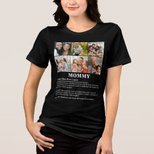 Personlig Mamma Definition 6 Fotokollage T Shirt