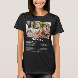 Personlig Mamma Definition 6 Fotokollage T Shirt