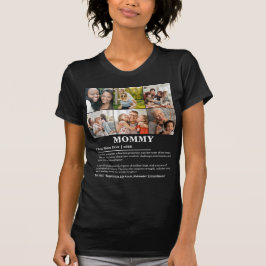 Personlig Mamma Definition 6 Fotokollage T Shirt