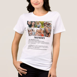 Personlig Mamma Definition 6 Fotokollage T Shirt
