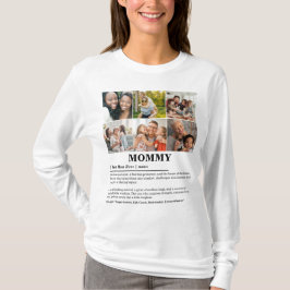 Personlig Mamma Definition 6 Fotokollage T Shirt