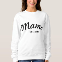 Personlig Mamma EST. (år) Modern sötskjorta.