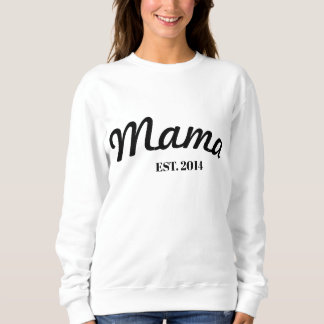 Personlig Mamma EST. (år) Modern sötskjorta. T Shirt