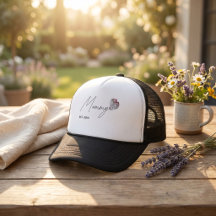 Personlig Mamma EST. År Trucker Hatt för MAMMA