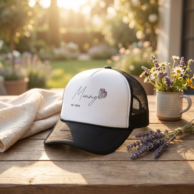 Personlig Mamma EST. År Trucker Hatt för MAMMA Keps (Skapare uppladdad)